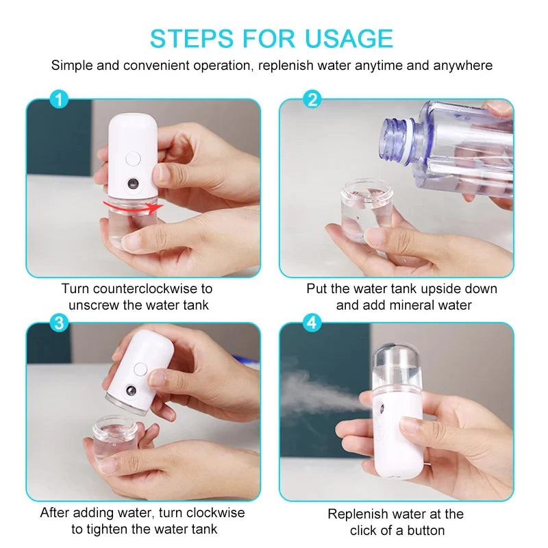 GlowPulse HydroMist Nano Sprayer